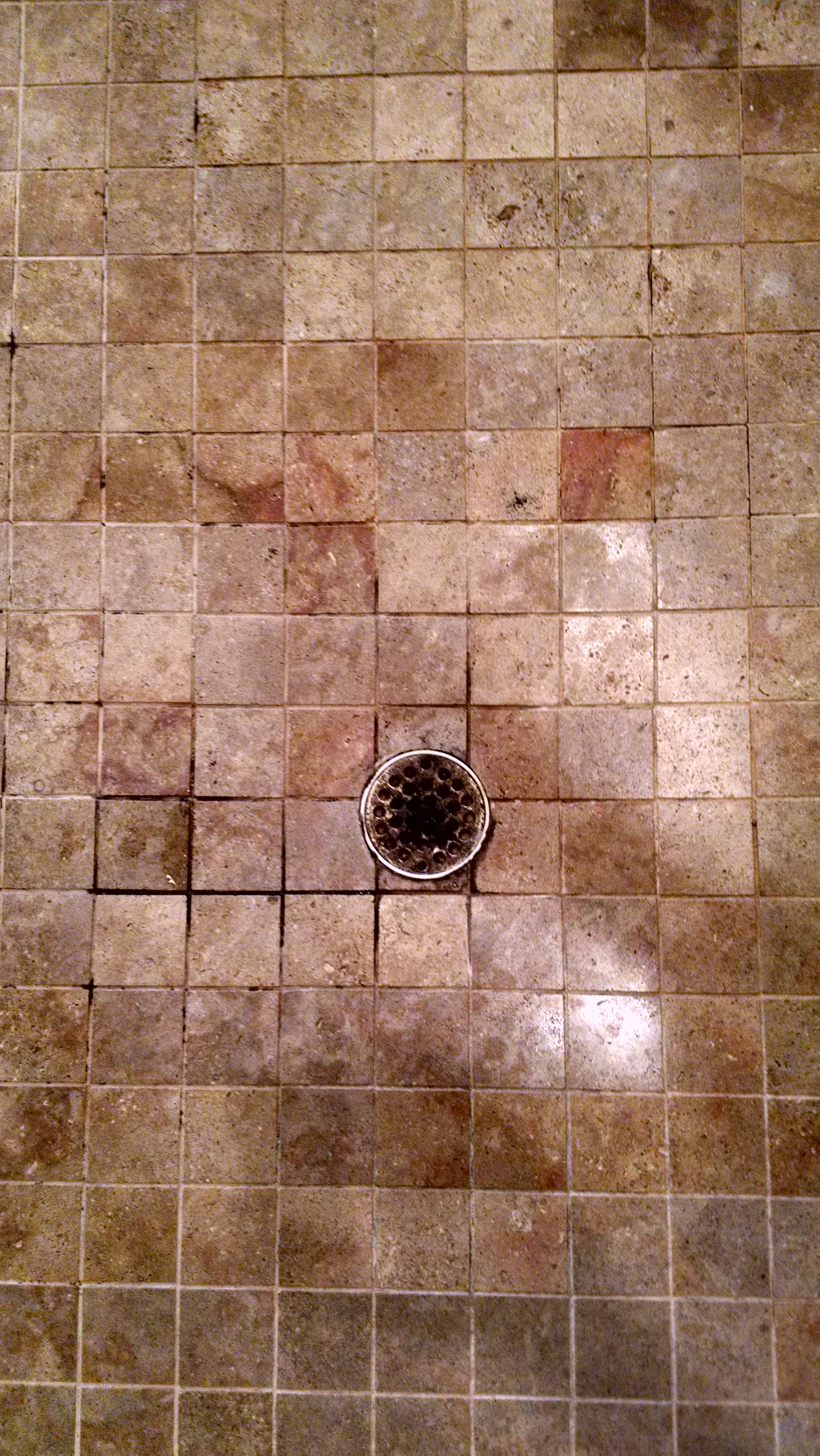 Travertine Tile & Grout Restoration in Master Bathroom Shower
